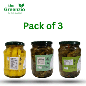 the greenzio probiotic pickle combo – pack of 3